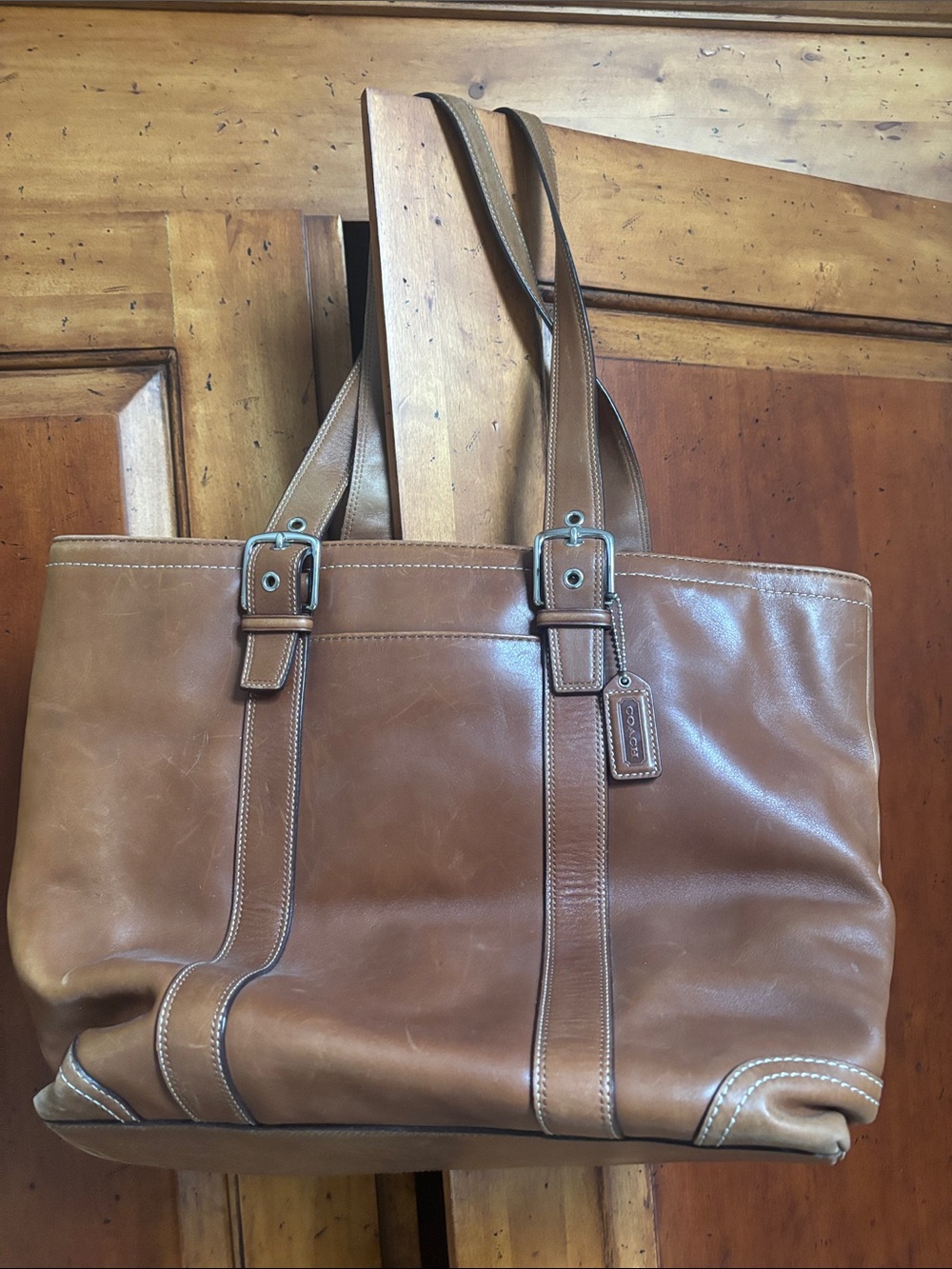 Coach Brown Leather Tote Bag